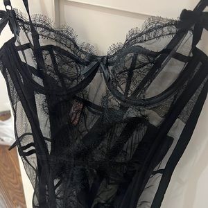 Agent provocateur black lace basque